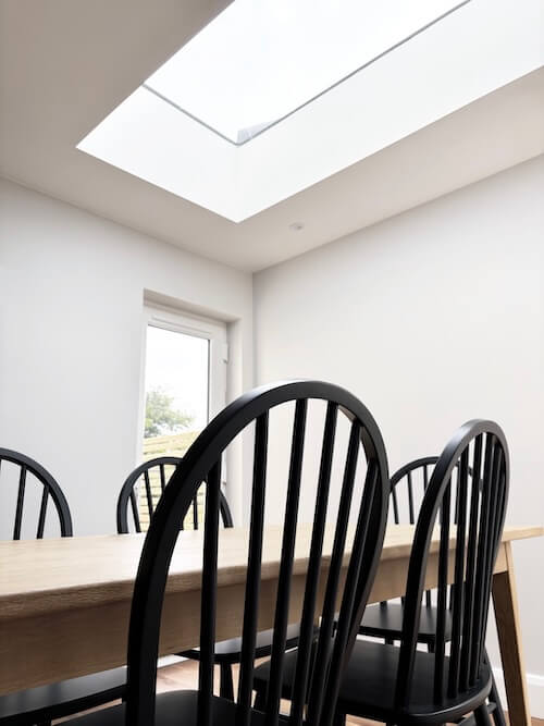 Bath extension + retrofit dining room glass door to garden