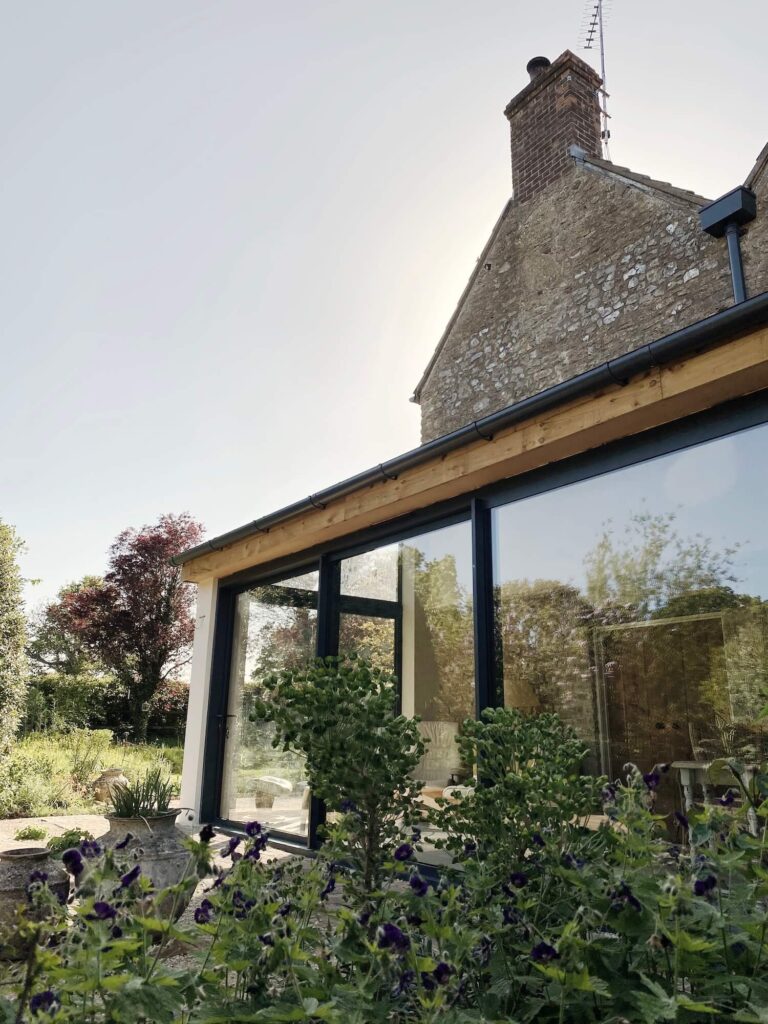 Frome Farmhouse Sunroom Extension garden view