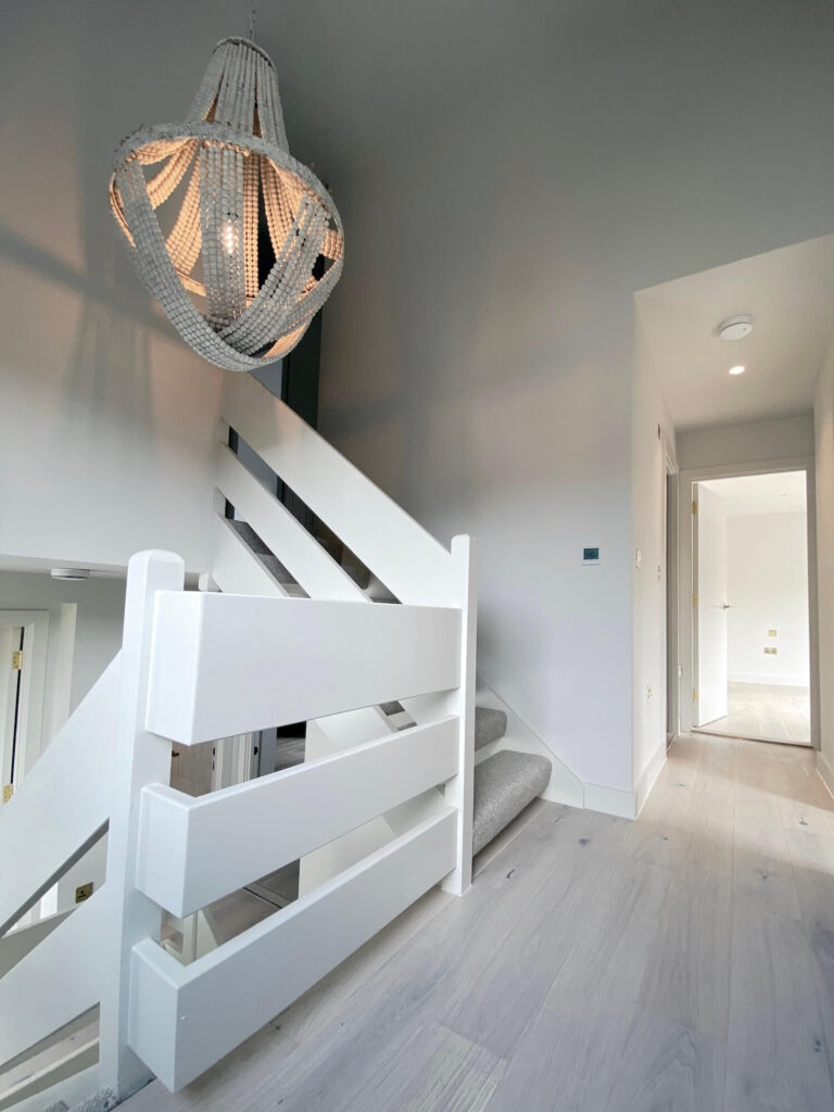 whole house retrofit extension Internal stair view