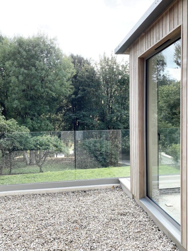 VIew of garden from extension