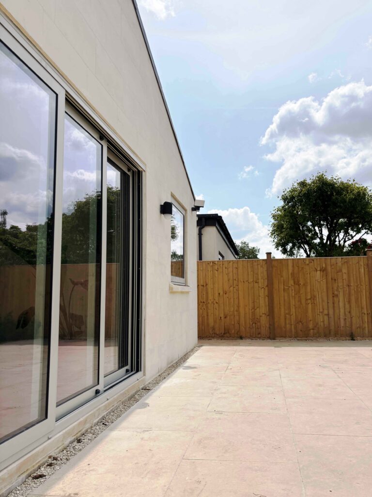 Stone extension with vaulted roof 
