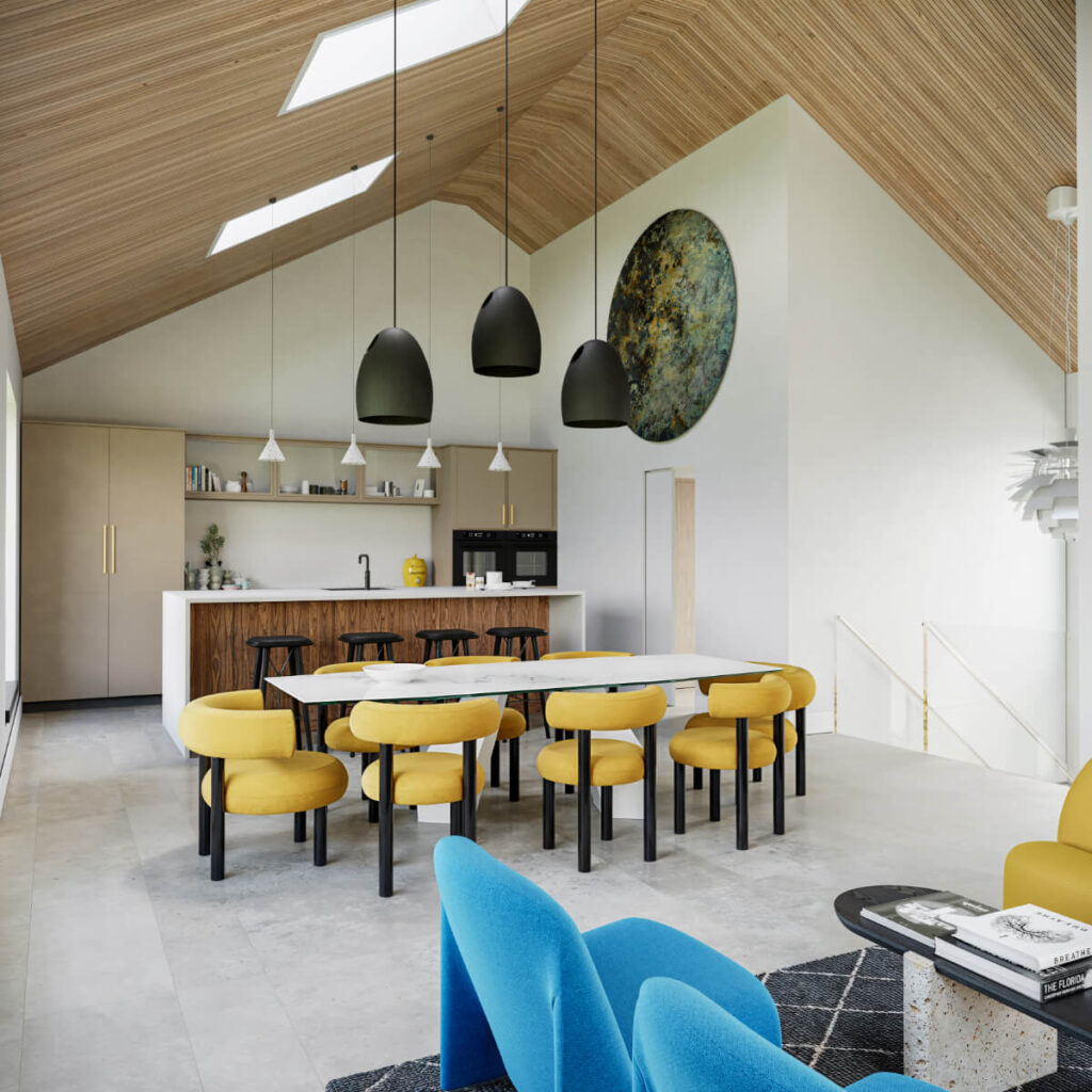 Bespoke New-Build Dwellings kitchen diner view