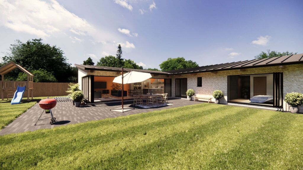 Contemporary Green Belt Home rear view