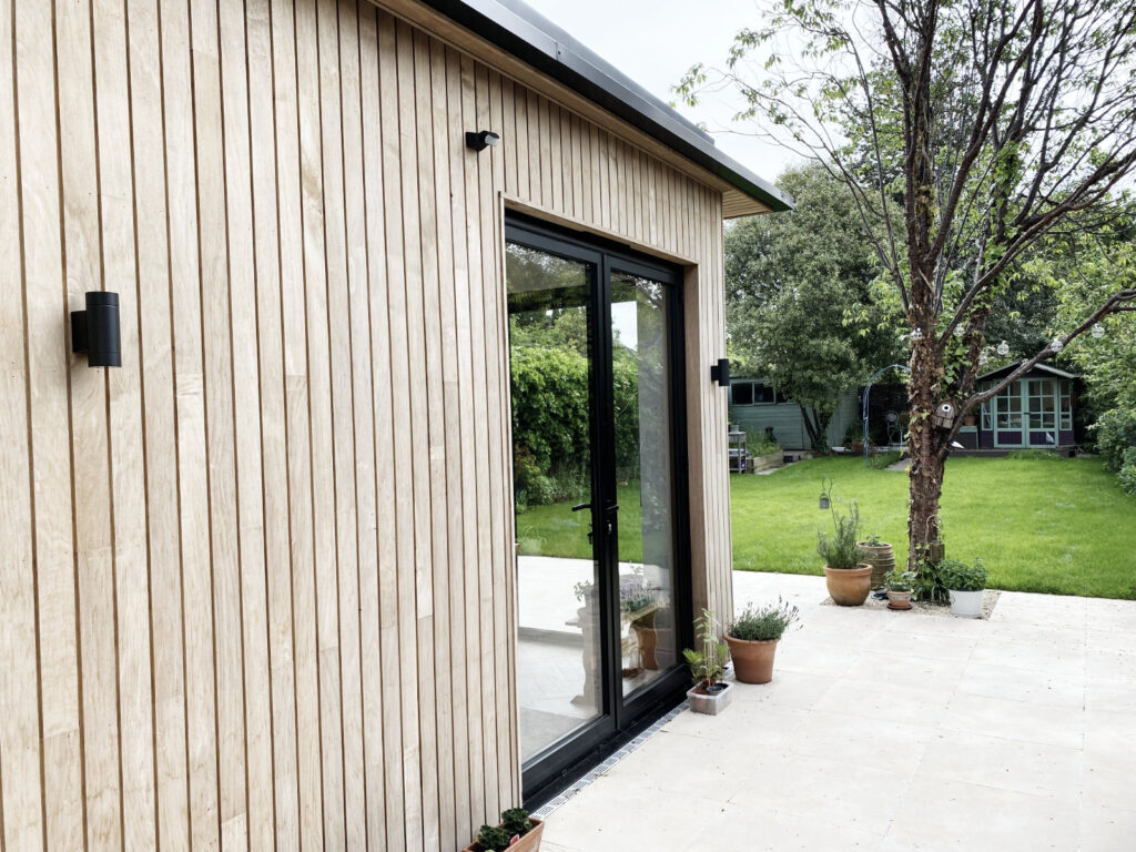 Sustainable new home design - exterior extension view