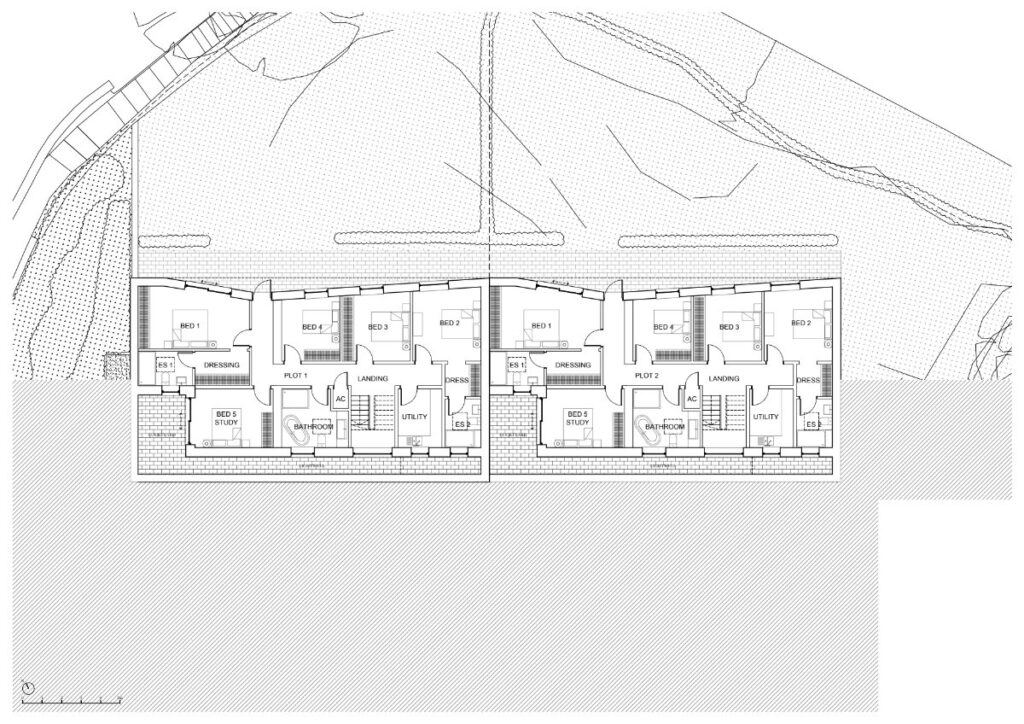 courtyard design strategy for awkward self build sites