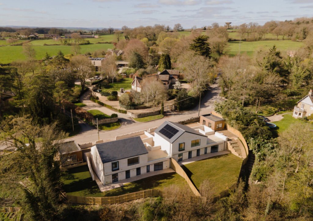 How long to build a new house - aerial view of houses